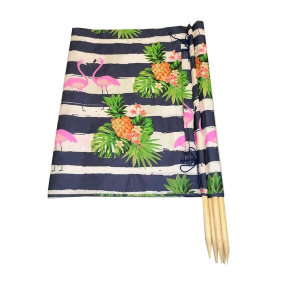 Aves-24 Windschutz 8m x 80cm für Strand Garten See Meer SICHTSCHUTZ Wind Zaun Schutz Blickschutz Camping (17. Flamingo blau)