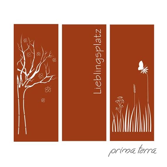 prima terra Deko- und Sichtschutzelement Edelrost ohne Motiv H=158cm B=60cm
