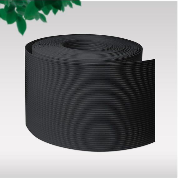 Thermoplast® Zaunsichtschutzstreifen aus Polypropylen für Doppelstabmatten in Anthrazit PP 26 m x 19 cm UV-beständig Zaunsichtschutzrollen Windschutz