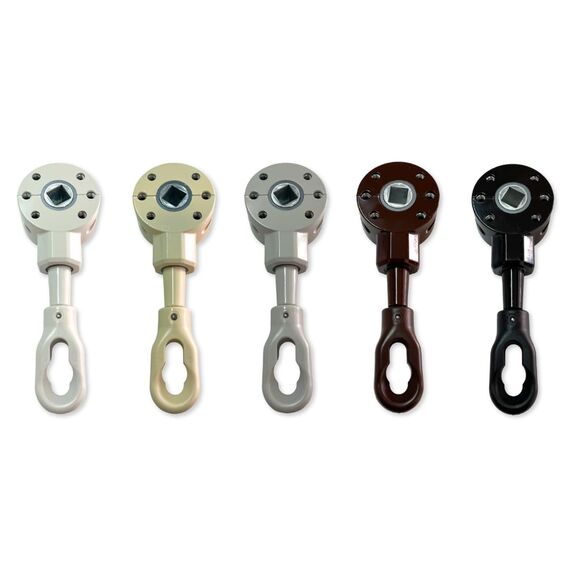 TENDAGGIMANIA Schneckengetriebe für Markisen - schnell und universell, weiß, Untersetzung 3:1