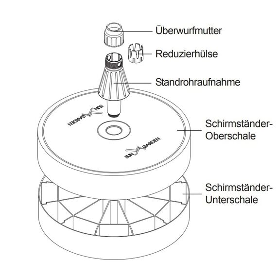 Sun Garden Easy Sun Schirmständer 150 kg (befüllbar) - anthrazit