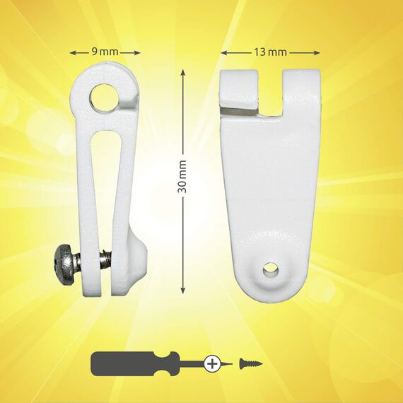 Windhager 10701 Laufhaken, Zubehör für Seilspannmarkise/Sonnensegel, Stück:90 Stück