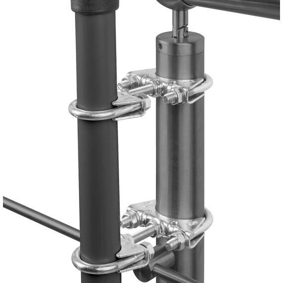 STORM-PROOF Sonnenschirmhalter Balkongeländer Gulf 2er Set aus Metall für runde Geländer