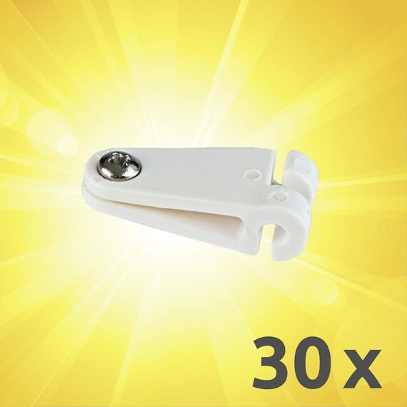 Windhager 10701 Laufhaken, Zubehör für Seilspannmarkise/Sonnensegel, Stück:60 Stück