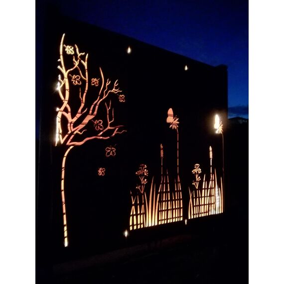 prima terra Deko- und Sichtschutzelement Edelrost Baum H=158cm B=60cm