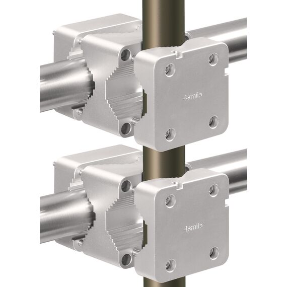 4smile Sonnenschirmhalter Balkongeländer 2er Set – Aluminium Sonnenschirm Balkon Halterung - Schirmhalterung SunnyStar, Kraftprotz mit funktionalem Design, ideal für große Sonnenschirme