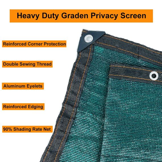 BeGrit Sichtschutz Zaunblende 2m x 10m Zaun Sichtschutz wetterfest Gartenzaun Windschutz 90% Beschattun HDPE Sonnenschutz Tennisblende Schattiernetz UV-resistent reißfest mit Löcher Kabelbinder grün