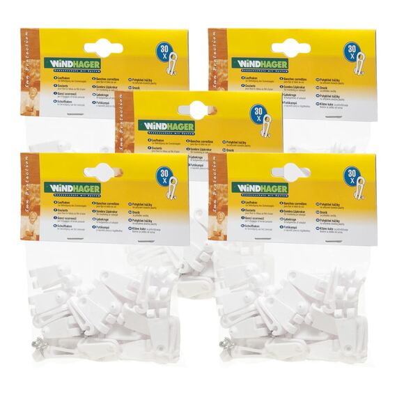 Windhager 10701 Laufhaken, Zubehör für Seilspannmarkise/Sonnensegel, Stück:150 Stück