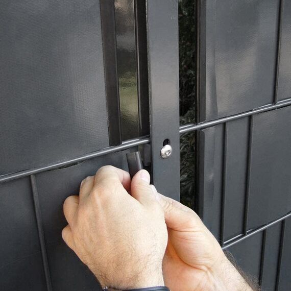 Dazone Dazone 24 Stück Befestigungsclips für PVC Sichtschutzstreifen Klemmschienen Anthrazit