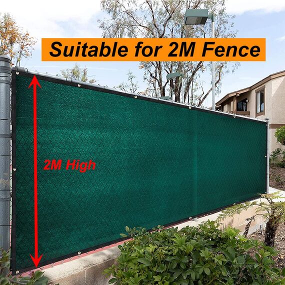 BeGrit Sichtschutz Zaunblende 2m x 10m Zaun Sichtschutz wetterfest Gartenzaun Windschutz 90% Beschattun HDPE Sonnenschutz Tennisblende Schattiernetz UV-resistent reißfest mit Löcher Kabelbinder grün