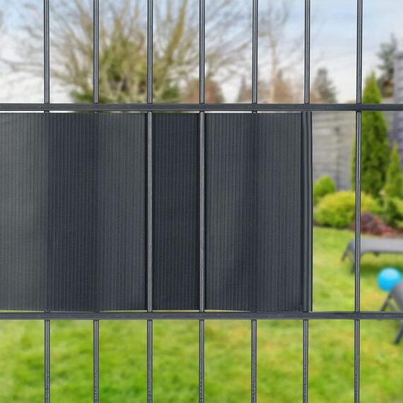 Dazone Dazone 24 Stück Befestigungsclips für PVC Sichtschutzstreifen Klemmschienen Anthrazit