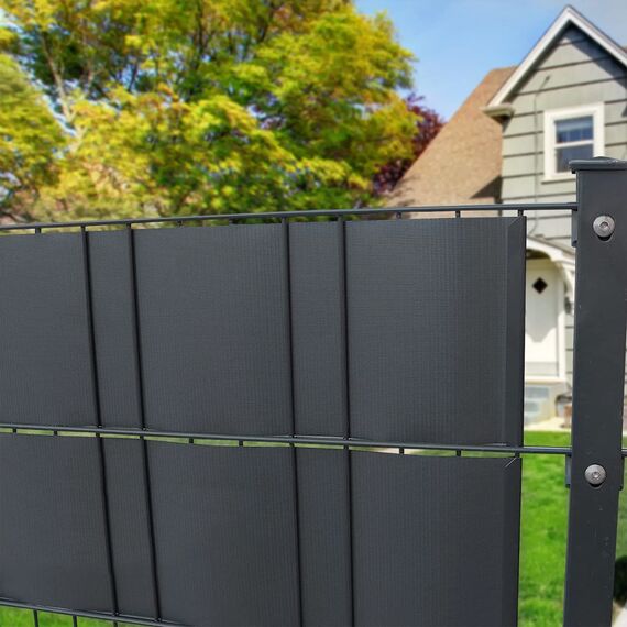 Dazone Dazone 24 Stück Befestigungsclips für PVC Sichtschutzstreifen Klemmschienen Anthrazit