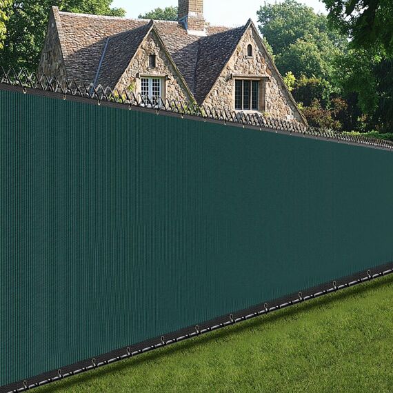 BeGrit Sichtschutz Zaunblende 2m x 5m Zaun Sichtschutz wetterfest Gartenzaun Windschutz 90% Beschattun HDPE Sonnenschutz Tennisblende Schattiernetz UV-resistent reißfest mit Löcher Kabelbinder grün