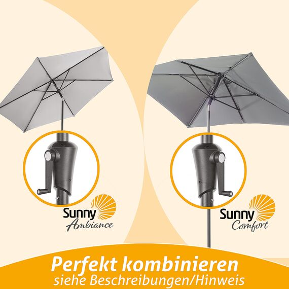4smile Sonnenschirmhalter Balkongeländer – Aluminium Sonnenschirm Balkon Halterung - Schirmhalterung SunnyStar, Kraftprotz mit funktionalem Design, ideal für große Sonnenschirme