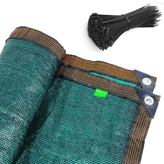 BeGrit Sichtschutz Zaunblende 2m x 5m Zaun Sichtschutz wetterfest Gartenzaun Windschutz 90% Beschattun HDPE Sonnenschutz Tennisblende Schattiernetz UV-resistent reißfest mit Löcher Kabelbinder grün