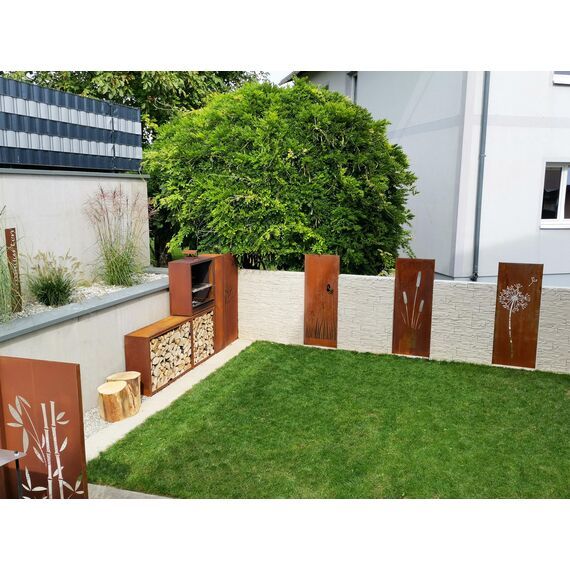 prima terra Deko- und Sichtschutzelement Edelrost Gräser H=158cm B=60cm