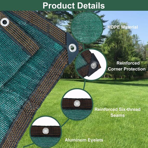 BeGrit Sichtschutz Zaunblende 2m x 15m Zaun Sichtschutz wetterfest Gartenzaun Windschutz 90% Beschattun HDPE Sonnenschutz Tennisblende Schattiernetz UV-resistent reißfest mit Löcher Kabelbinder grün