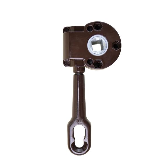 TENDAGGIMANIA Schneckengetriebe für Markisenkurbel mit manueller Bewegung über Markisenkurbel- Farbe BRAUN - Untersetzung 11:1 (mit 11 Umdrehungen rollt 1 Meter Stoff)- Getriebe für Markisen