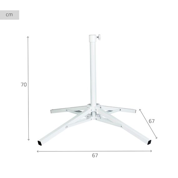 Sonnenschirmständer, Sonnenschirmfüße, 4-Bein-Sonnenschirmständer, Aluminium, Mast Ø25/32 mm, 65x65x60 cm, verstellbares Gewinde, Standfuß mit klappbaren Beinen, Aktive Garden