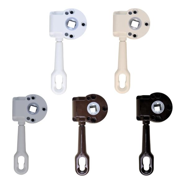 TENDAGGIMANIA Schneckengetriebe für Markisenkurbel mit manueller Bewegung über Markisenkurbel- Farbe Elfenbein - Untersetzung 11:1 (mit 11 Umdrehungen rollt 1 Meter Stoff)- Getriebe für Markisen