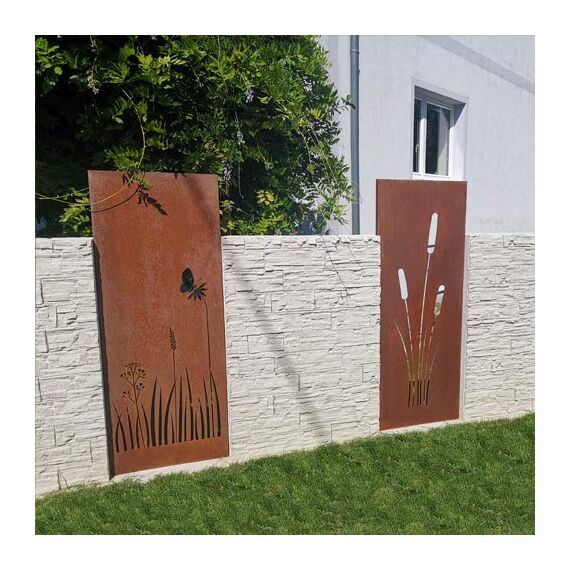 prima terra Deko- und Sichtschutzelement Edelrost Bambus H=158cm B=60cm