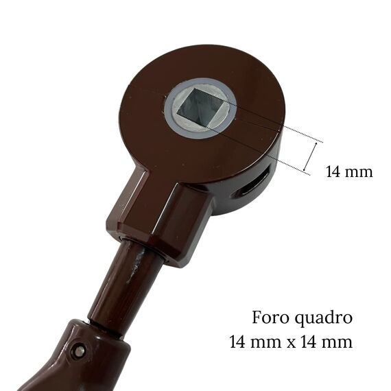 TENDAGGIMANIA Schneckengetriebe für Markisen - schnell und universell, Braun, Untersetzung 3:1