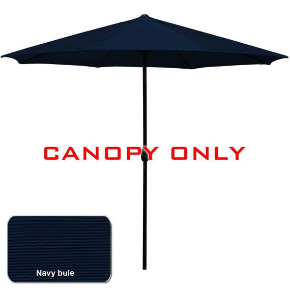 ABCCANOPY 230cm Sonnenschirmbezug mit 8 Rippen, UV-Schutz Schirmabdeckung für Sonnenschirm, Outdoor Terrassenschirm, Marktschirm,Nur Ersatzstoff,Navyblau