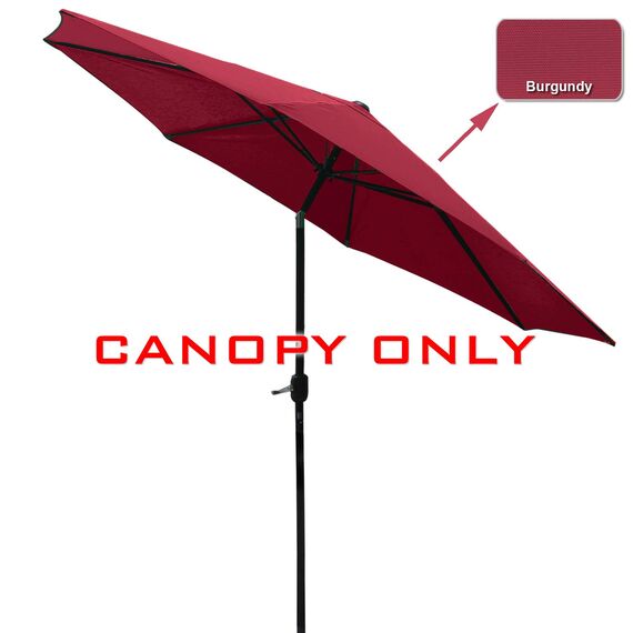 ABCCANOPY 300cm Sonnenschirmbezug mit 8 Rippen |Nur Baldachin,Burgund