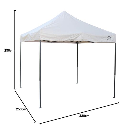All Seasons Gazebos 2.5x2.5m vollständig wasserdichtes Faltpavillon - Beige
