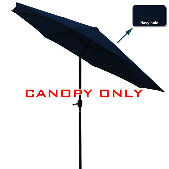 ABCCANOPY 230cm Sonnenschirmbezug mit 8 Rippen, UV-Schutz Schirmabdeckung für Sonnenschirm, Outdoor Terrassenschirm, Marktschirm,Nur Ersatzstoff,Navyblau