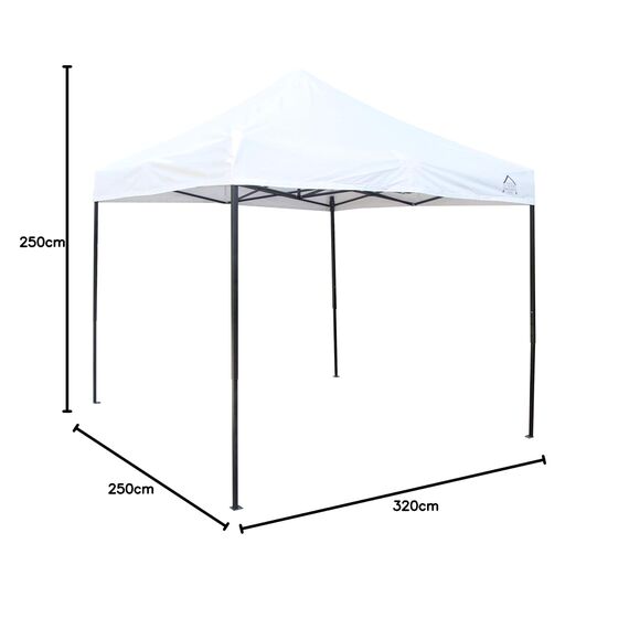 All Seasons Gazebos 2.5x2.5m vollständig wasserdichtes Faltpavillon - Weiß