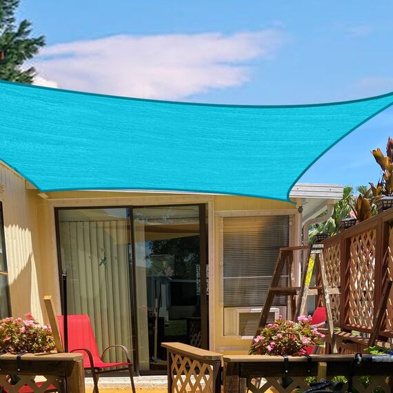 SUNLAX Sonnensegel, Sonnentuch, Schattentuch, 2,4 x 3,4 m, rechteckig, für Außenbereich, Terrasse, Pergola, Sonnenschutz, UV-blockierende Leinwandabdeckungen