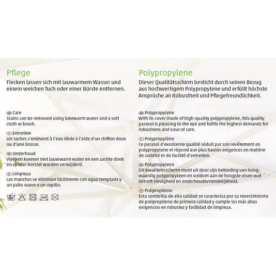 Sun Garden Ersatzbezug zum Easy, meliert, 100 prozent Polypropylen, Stoff B055, Durchmesser 350 cm, grau