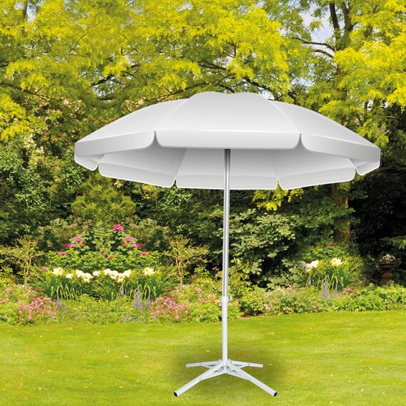 Sonnenschirmständer, Sonnenschirmfüße, 4-Bein-Sonnenschirmständer, Aluminium, Mast Ø25/32 mm, 65x65x60 cm, verstellbares Gewinde, Standfuß mit klappbaren Beinen, Aktive Garden