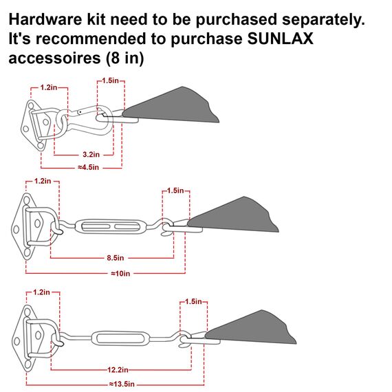 SUNLAX Sonnensegel, 40,6 x 50,8 cm, Türkisblau, rechteckig, UV-Block, durchlässiger Sonnenschutz, für den Außenbereich, Terrasse, Hinterhof (wir stellen individuelle Größen her)