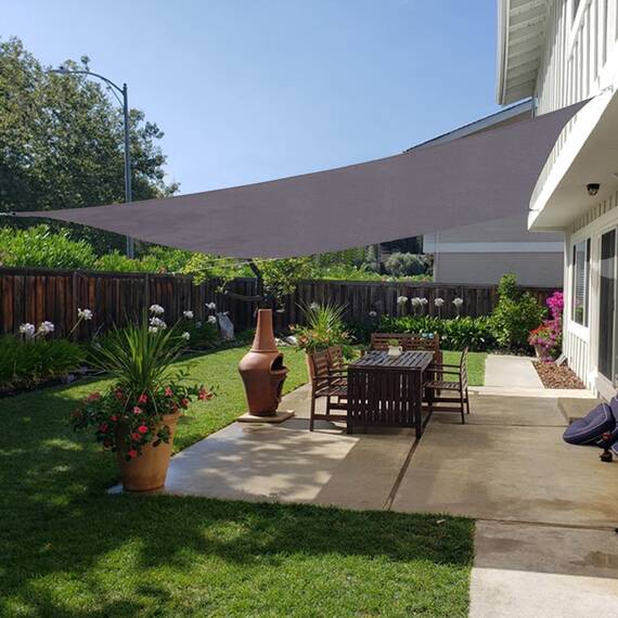 SUNLAX Sonnensegel, rechteckig, gerade, für den Außenbereich, 2,4 x 3 m, Dunkelgrau (Anthrazit), für Terrasse, Pergola, Sonnensegel, UV-Schutz