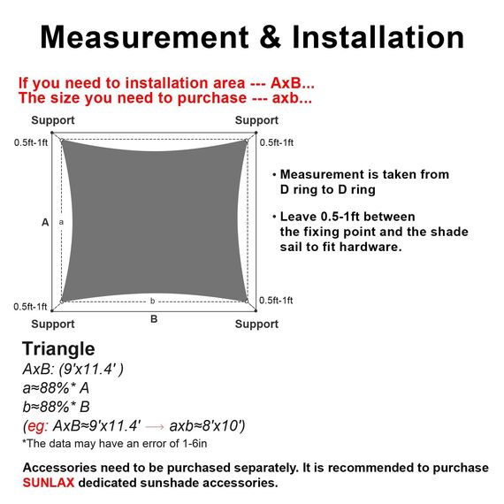 SUNLAX Sonnensegel, Maßgeschneiderte Größe, 2,1 x 3,4 m, Pfirsichfarben, rechteckig, für Terrasse, Garten, Hinterhof, Pool (individuell)