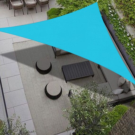 SUNLAX Sonnensegel, 30,5 x 30,5 x 30,5 cm, Türkis, gerades Alter, dreieckiges Baldachin, Sonnenschutz, Sonnensegel, UV-blockierende Canovas-Abdeckungen