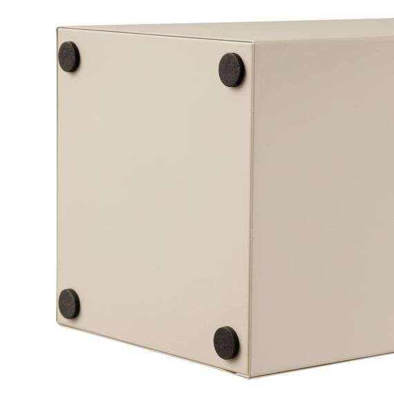 Baroni Home Schirmständer mit modernem Design aus Metall mit Schmetterlingsschnitzerei - Schirmständer mit Haken und herausnehmbarem Ablagefach für Wohnzimmer,Flur und Büro, 15,5x15x49 cm, Beige