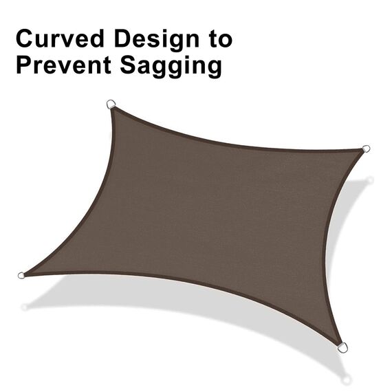 LOVE STORY Sonnensegel, UV-Schutz, für Terrasse, Hinterhof, 35,6 x 45,7 cm, Braun