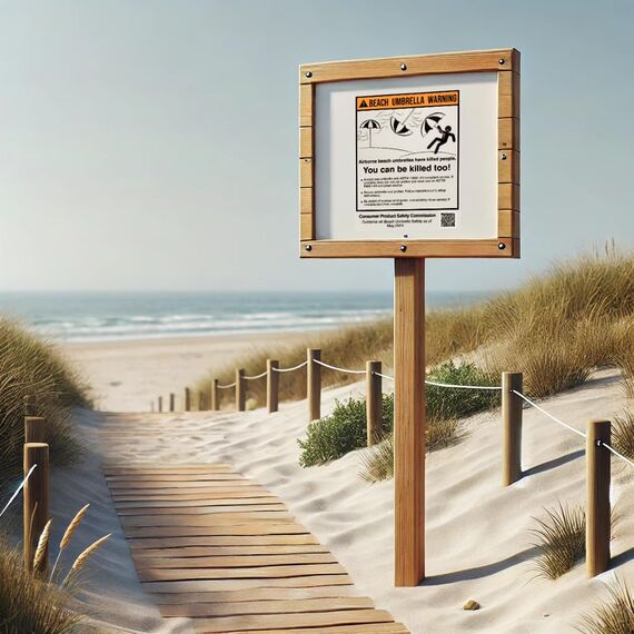 BEACHBUB Ultra Sonnenschirmständer (entspricht dem ASTM F3681-24 Strandschirm-Sicherheitsstandard).