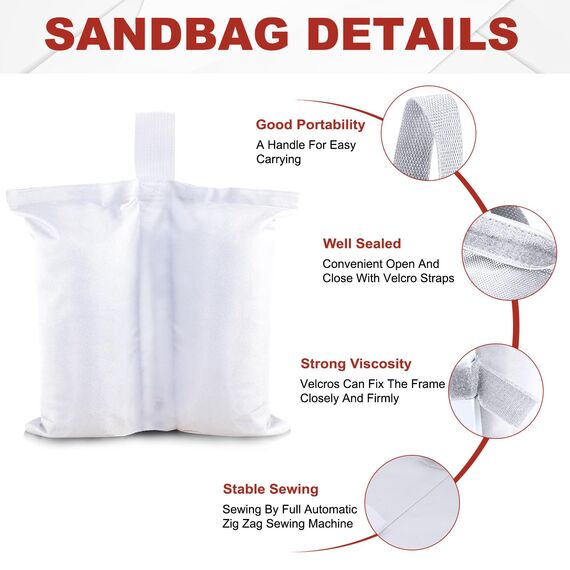 ABCCANOPY Pop up Gazebo Weight Bags Industrial Grade Heavy Duty Sand Bags for Gazebo,Patio Umbrella, Outdoor Furniture (4 Pack)