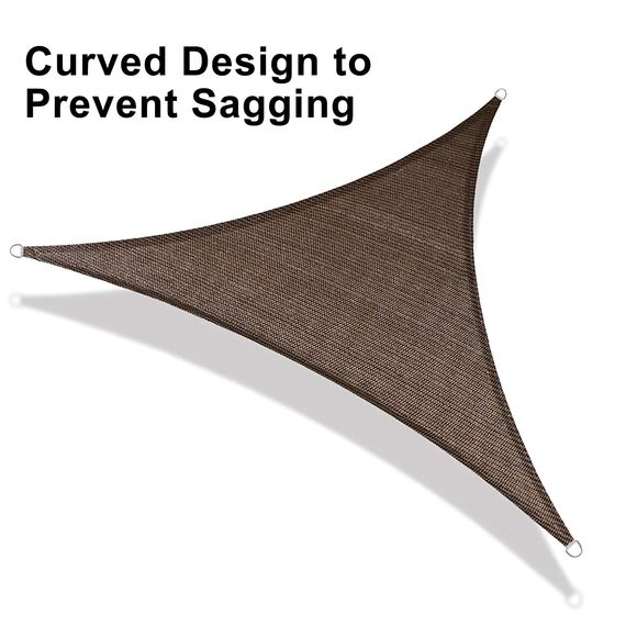 LOVE STORY Rechteckiges Sonnensegel mit UV-Schutz, 3 m x 3 m x 3 m, Braun