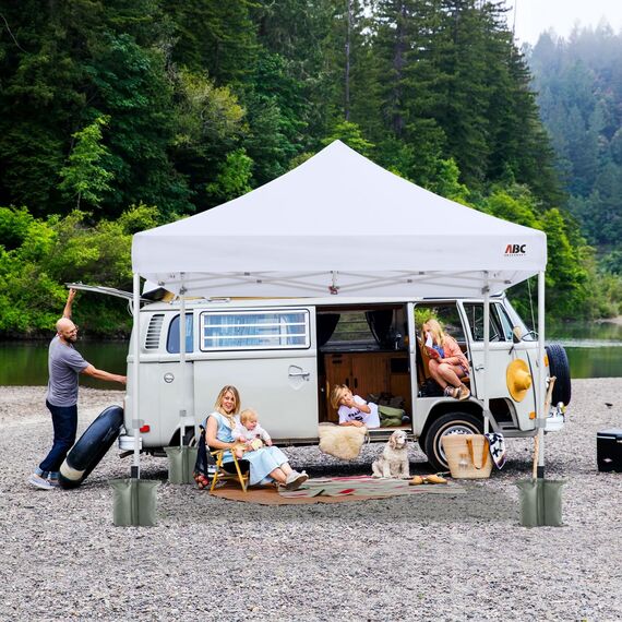 ABCCANOPY Baldachin-Gewichte 50,8 kg Pavillon-Zelt-Sandsäcke, 4 Stück (grau)