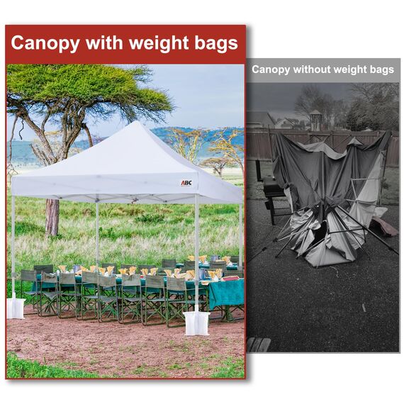 ABCCANOPY Pop up Gazebo Weight Bags Industrial Grade Heavy Duty Sand Bags for Gazebo,Patio Umbrella, Outdoor Furniture (4 Pack)
