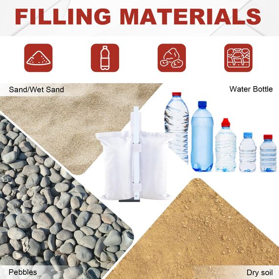 ABCCANOPY Pop up Gazebo Weight Bags Industrial Grade Heavy Duty Sand Bags for Gazebo,Patio Umbrella, Outdoor Furniture (4 Pack)