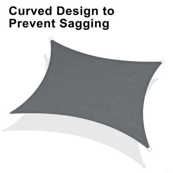 LOVE STORY Sonnensegel, 2,1 x 33 m, dunkelgrau, rechteckig, für Außenbereich, Terrasse, Schattierung, UV-Block-Sonnenschutz