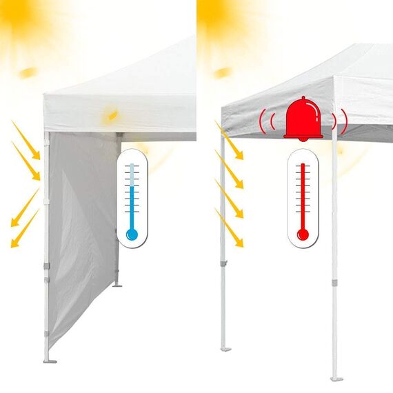 Eurmax USA Instant Baldachin SunWall 25,4 x 25,4 cm, Wand-Seitenwände für Pop-Up-Zelt, nur Seitenwand, 1 Packung (rot)