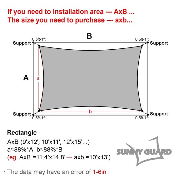 SUNNY GUARD Sonnensegel, rechteckig, 3,6 x 3,6 m, UV-Schutz, für Hinterhof, Terrasse, Garten, Outdoor-Aktivitäten und Einrichtungen, hellgrau (wir stellen individuelle Größen her)