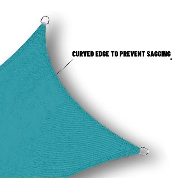 SUNNY GUARD Wasserfestes Sonnensegel, 3 m x 3 m, türkisblau, rechteckig, UV-Block, Sonnenschutz für Hinterhof, Terrasse, Garten, Outdoor-Aktivitäten und Einrichtungen (wir stellen individuelle Größen
